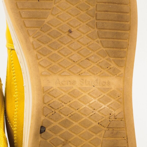 Acne Studios Perey Yellow Leather Low Top Lace Sneaker - Picture 5 of 12